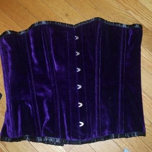 purple velvet corset